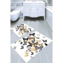İnka Halı Kaymaz Taban Yıkanabilir 2'li Banyo Paspası (50X60 cm - 60X100 Cm) BRC5136