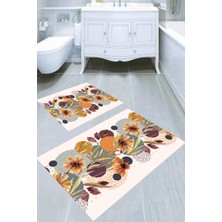 İnka Halı Kaymaz Taban Yıkanabilir 2'li Banyo Paspası (50X60 cm - 60X100 Cm) BRC5170