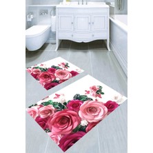İnka Halı Kaymaz Taban Yıkanabilir 2'li Banyo Paspası (50X60 cm - 60X100 Cm) BRC5162
