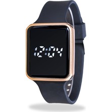Saattino Rose Silikon Kordonlu Dokunmatik LED Ekran Dijital Saat ST-303729