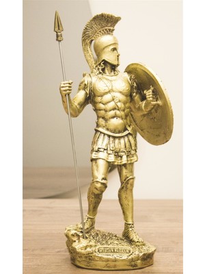 Antioch Artdesign Sparta Askeri Biblo Kral Leonidas Tasarım Spartalı Heykel 34 cm Ev Dekor Hediyelik Eşya