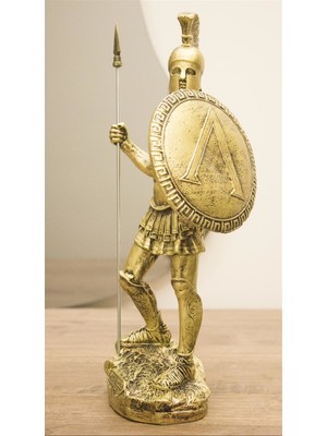 Antioch Artdesign Sparta Askeri Biblo Kral Leonidas Tasarım Spartalı Heykel 34 cm Ev Dekor Hediyelik Eşya