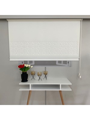 Volper Mekanik Volper VP1020 Çift Mekanizmalı Lazer Kesim Tül ve Stor Perde Beyaz 130X260