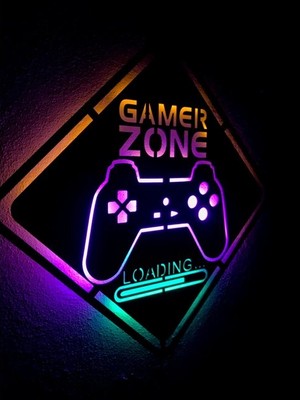 Dekoraven Gamer Zone LED Işıklı Tablo