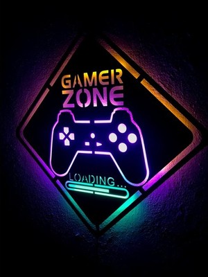 Dekoraven Gamer Zone LED Işıklı Tablo