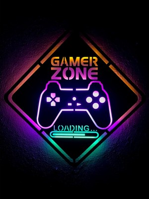 Dekoraven Gamer Zone LED Işıklı Tablo