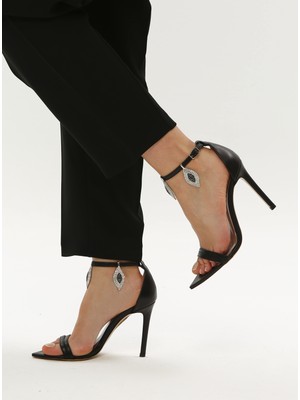 H&K Glow Çift Kullanımlı Siyah Topuklu Ayakkabı