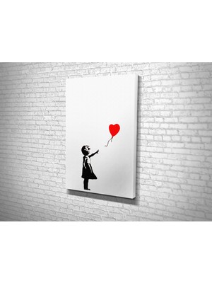 Tablo 360 Banksy Red Balloon Kanvas Tablo