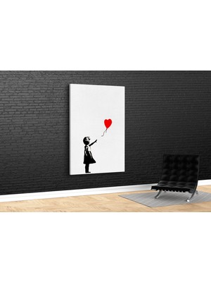 Tablo 360 Banksy Red Balloon Kanvas Tablo