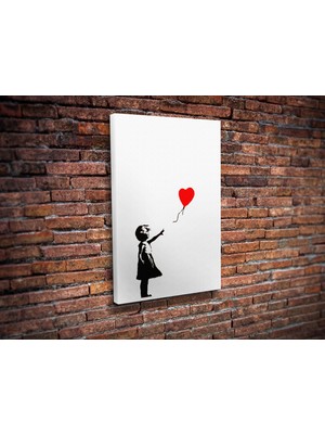 Tablo 360 Banksy Red Balloon Kanvas Tablo