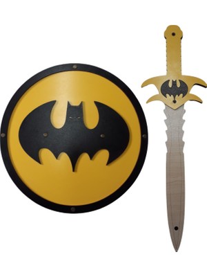 Ahtek Ahşap Oyuncak Seti 2’li Batman Kalkanı ve Kılıcı Yuvarlak