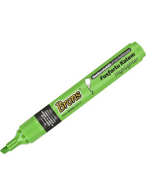 Brons Doldurulabilir Fosforlu Kalem Yeşil BR9223