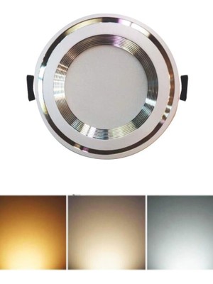 Taled 7 W 3 Renk Yanan Sıvaaltı Cob LED Spot Gömme Tavan Armatürü