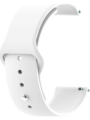  Apsuwa Samsung Galaxy Gear S3 46MM Uyumlu Kordon Mat Jel Silikon Saat Kordonu 22/qq--Beyaz