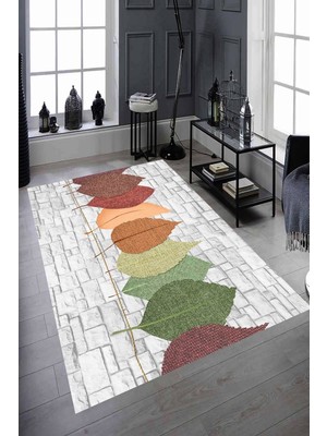 İnka Halı Antibakteriyel Kaymaz Dot Taban Yıkanabilir Dijital Baskı Halı MRC2166