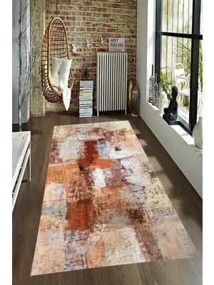 İnka Halı Antibakteriyel Kaymaz Dot Taban Yıkanabilir Dijital Baskı Halı MRC2083