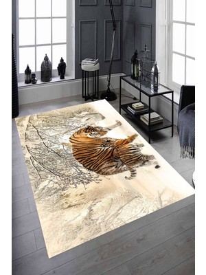 İnka Halı Antibakteriyel Kaymaz Dot Taban Yıkanabilir Dijital Baskı Halı MRC2129