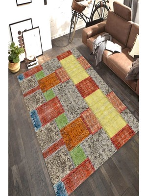 İnka Halı Antibakteriyel Kaymaz Dot Taban Yıkanabilir Dijital Baskı Halı MRC2104