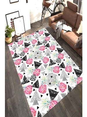 İnka Halı Antibakteriyel Kaymaz Dot Taban Yıkanabilir Dijital Baskı Halı MRC2231