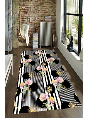 İnka Halı Antibakteriyel Kaymaz Dot Taban Yıkanabilir Dijital Baskı Halı MRC2230