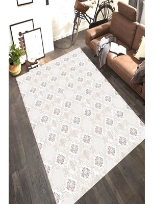 İnka Halı Antibakteriyel Kaymaz Dot Taban Yıkanabilir Dijital Baskı Halı MRC2406