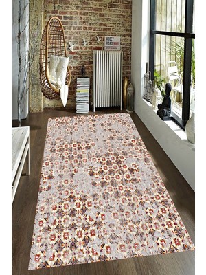 İnka Halı Antibakteriyel Kaymaz Dot Taban Yıkanabilir Dijital Baskı Halı MRC2487