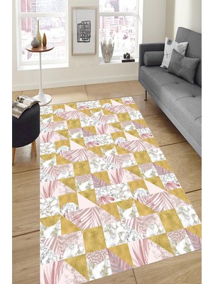 İnka Halı Antibakteriyel Kaymaz Dot Taban Yıkanabilir Dijital Baskı Halı MRC2634