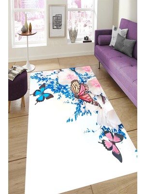 İnka Halı Antibakteriyel Kaymaz Dot Taban Yıkanabilir Dijital Baskı Halı MRC2643