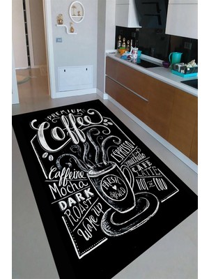 İnka Halı Antibakteriyel Kaymaz Dot Taban Yıkanabilir Dijital Baskı Mutfak Halısı MRC2319