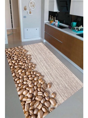 İnka Halı Antibakteriyel Kaymaz Dot Taban Yıkanabilir Dijital Baskı Mutfak Halısı MRC2106