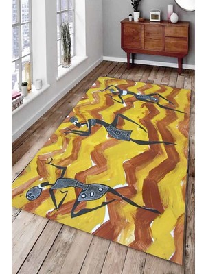 İnka Halı Antibakteriyel Kaymaz Dot Taban Yıkanabilir Dijital Baskı Halı MRC2013