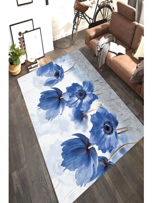 İnka Halı Antibakteriyel Kaymaz Dot Taban Yıkanabilir Dijital Baskı Halı MRC2177