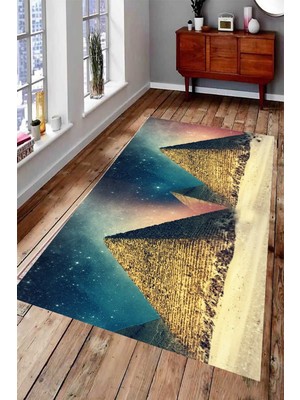 İnka Halı Antibakteriyel Kaymaz Dot Taban Yıkanabilir Dijital Baskı Halı MRC2127