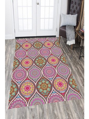 İnka Halı Antibakteriyel Kaymaz Dot Taban Yıkanabilir Dijital Baskı Halı MRC2188