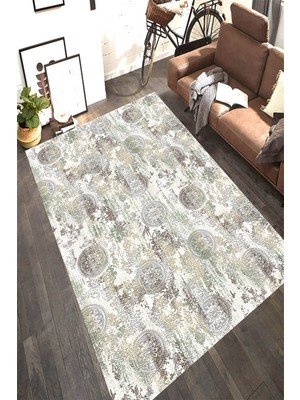 İnka Halı Antibakteriyel Kaymaz Dot Taban Yıkanabilir Dijital Baskı Halı MRC2285