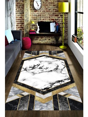 İnka Halı Antibakteriyel Kaymaz Dot Taban Yıkanabilir Dijital Baskı Halı MRC2253