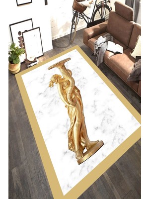 İnka Halı Antibakteriyel Kaymaz Dot Taban Yıkanabilir Dijital Baskı Halı MRC2610