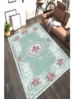 İnka Halı Antibakteriyel Kaymaz Dot Taban Yıkanabilir Dijital Baskı Halı MRC2351