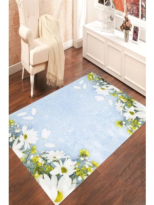 İnka Halı Antibakteriyel Kaymaz Dot Taban Yıkanabilir Dijital Baskı Halı MRC2119