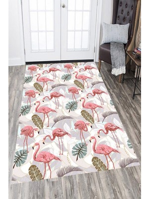 İnka Halı Antibakteriyel Kaymaz Dot Taban Yıkanabilir Dijital Baskı Halı MRC2223