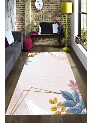 İnka Halı Antibakteriyel Kaymaz Dot Taban Yıkanabilir Dijital Baskı Halı MRC2705