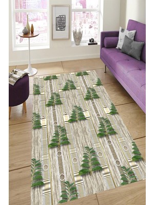 İnka Halı Antibakteriyel Kaymaz Dot Taban Yıkanabilir Dijital Baskı Halı MRC2501