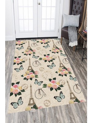 İnka Halı Antibakteriyel Kaymaz Dot Taban Yıkanabilir Dijital Baskı Halı MRC2251