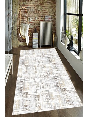 İnka Halı Antibakteriyel Kaymaz Dot Taban Yıkanabilir Dijital Baskı Halı MRC2453