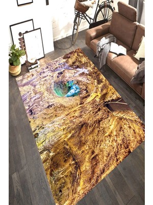 İnka Halı Antibakteriyel Kaymaz Dot Taban Yıkanabilir Dijital Baskı Halı MRC2548