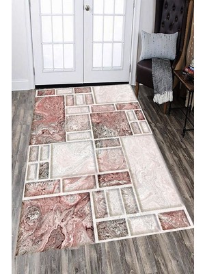 İnka Halı Antibakteriyel Kaymaz Dot Taban Yıkanabilir Dijital Baskı Halı MRC2340