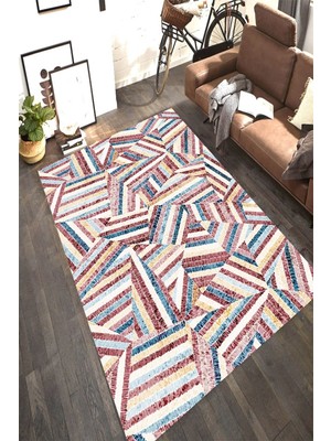 İnka Halı Antibakteriyel Kaymaz Dot Taban Yıkanabilir Dijital Baskı Halı MRC2389