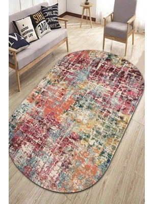 İnka Halı Antibakteriyel Kaymaz Dot Taban Yıkanabilir Dijital Baskı Halı MRC2683