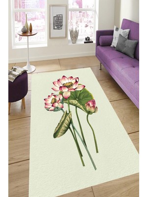 İnka Halı Antibakteriyel Kaymaz Dot Taban Yıkanabilir Dijital Baskı Halı MRC2527