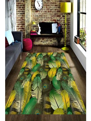 İnka Halı Antibakteriyel Kaymaz Dot Taban Yıkanabilir Dijital Baskı Halı MRC2114